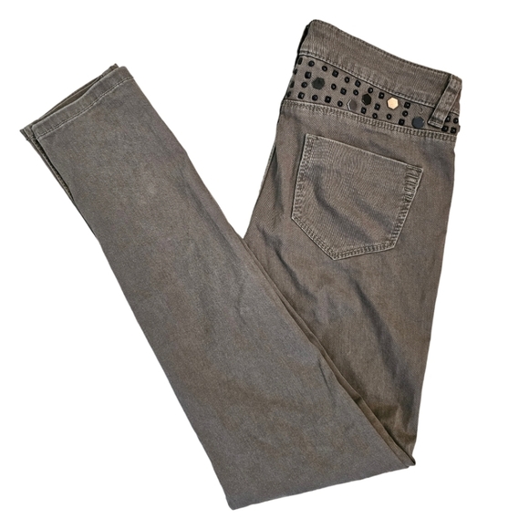 BCBGeneration olive green studded skinny jeans. Size 24 - Picture 4 of 5